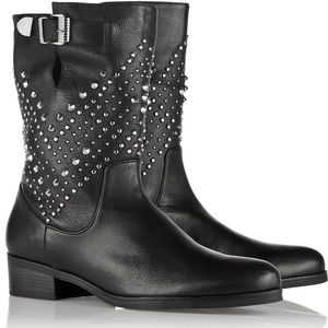 Schutz Aliria Leather Boot with Stud details